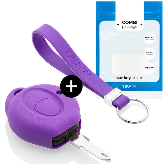 Capa para chave do carro compatível com Peugeot - Capa Protetora de Chave Remota de Silicone - Tampa Remota FOB - Roxo