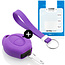 Housse de Protection clé compatible avec Peugeot - Coque Cover Housse étui en Silicone - Violet