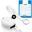 Housse de Protection clé compatible avec Peugeot - Coque Cover Housse étui en Silicone - Blanc