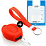 Capa para chave do carro compatível com Peugeot - Capa Protetora de Chave Remota de Silicone - Tampa Remota FOB - Vermelho