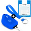 Capa para chave do carro compatível com Peugeot - Capa Protetora de Chave Remota de Silicone - Tampa Remota FOB - Azul