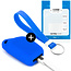 Capa para chave do carro compatível com Peugeot - Capa Protetora de Chave Remota de Silicone - Tampa Remota FOB - Azul