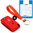 Capa para chave do carro compatível com Peugeot - Capa Protetora de Chave Remota de Silicone - Tampa Remota FOB - Vermelho