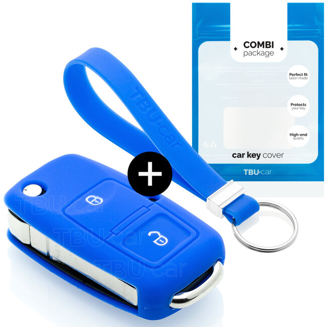 Cover chiavi auto compatibile con Seat - Copertura protettiva - Custodia Protettiva in Silicone - Blu