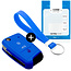 Capa para chave do carro compatível com Seat - Capa Protetora de Chave Remota de Silicone - Tampa Remota FOB - Azul
