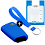Capa para chave do carro compatível com Seat - Capa Protetora de Chave Remota de Silicone - Tampa Remota FOB - Azul