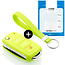 Housse de Protection clé compatible avec Seat - Coque Cover Housse étui en Silicone - Citron vert