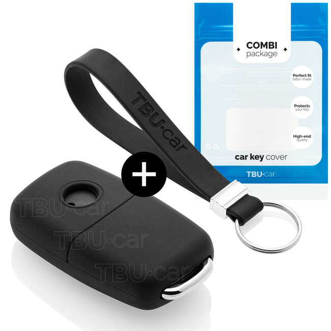 Housse de Protection clé compatible avec Seat - Coque Cover Housse étui en Silicone - Noir