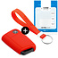 Capa para chave do carro compatível com Seat - Capa Protetora de Chave Remota de Silicone - Tampa Remota FOB - Vermelho