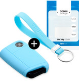 TBU car TBU car Car key cover compatible with Seat - Silicone Protective Remote Key Shell - FOB Case Cover - Light Blue