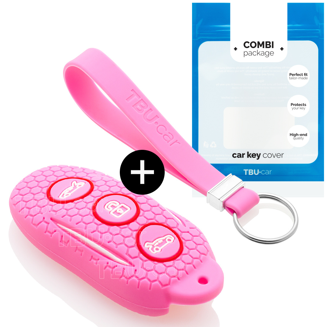 ALBECHE Key Holder For Tesla Model 3 & Model Y, Silicone Key Chain  Protector Cover Accessories (Pink and White)