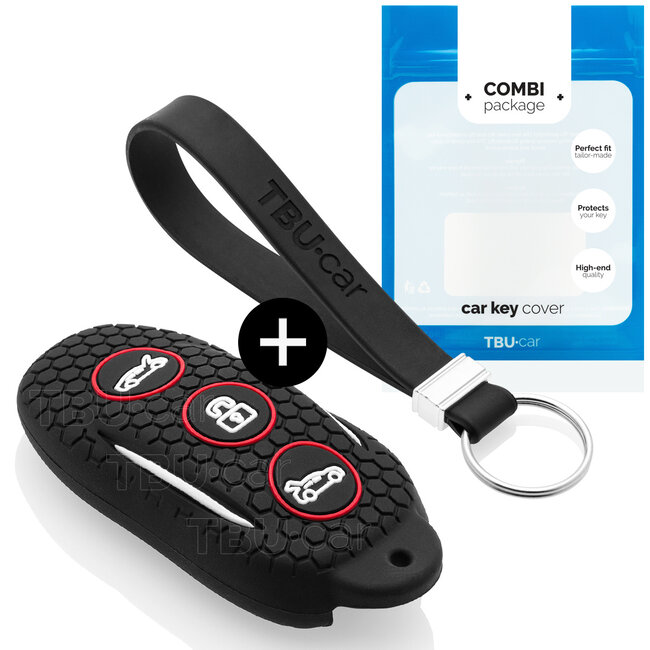 Car key cover compatible with Tesla - Silicone Protective Remote Key Shell - FOB Case Cover - Black
