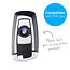 Capa para chave do carro compatível com BMW - Capa Protetora de Chave Remota de Silicone - Tampa Remota FOB - Preto
