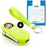 Capa para chave do carro compatível com Fiat - Capa Protetora de Chave Remota de Silicone - Tampa Remota FOB - Verde lima green