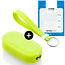 Capa para chave do carro compatível com Fiat - Capa Protetora de Chave Remota de Silicone - Tampa Remota FOB - Verde lima green