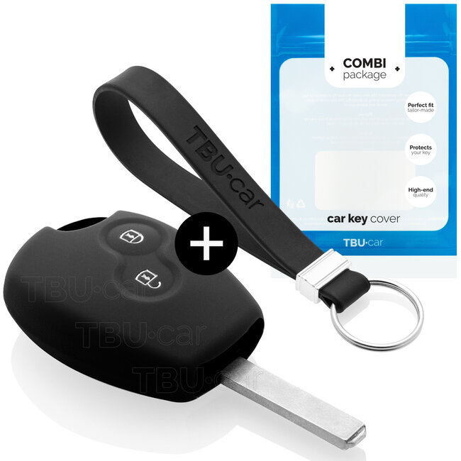 Sleutel cover compatibel met Dacia - Silicone sleutelhoesje - beschermhoesje autosleutel - Zwart