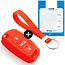 Capa para chave do carro compatível com Peugeot - Capa Protetora de Chave Remota de Silicone - Tampa Remota FOB - Vermelho