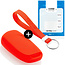 Capa para chave do carro compatível com Peugeot - Capa Protetora de Chave Remota de Silicone - Tampa Remota FOB - Vermelho