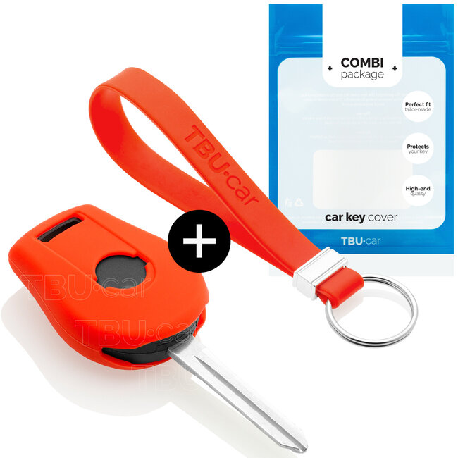 Funda Carcasa llave compatible con Nissan - Funda de Silicona - Cover de Llave Coche - Rojo