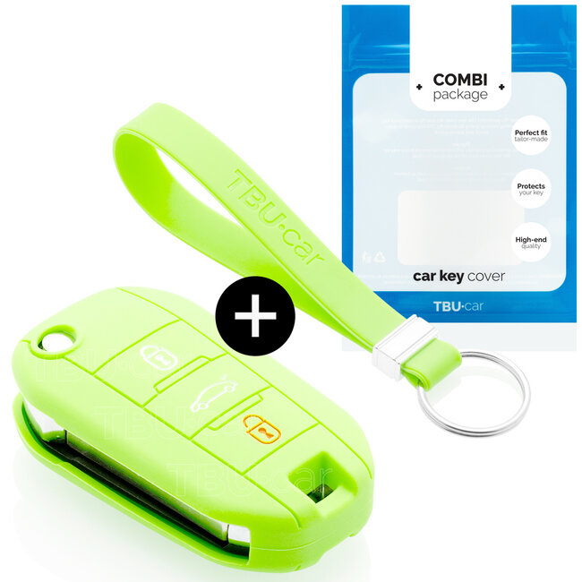 Funda Carcasa llave compatible con Opel - Funda de Silicona - Cover de Llave Coche - Glow in the Dark