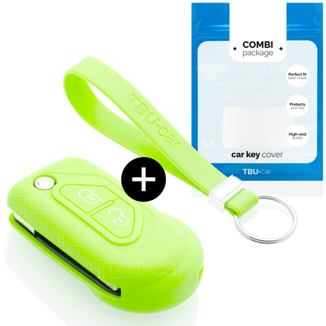 Car key cover compatible with Citroën - Silicone Protective Remote Key Shell - FOB Case Cover - Glow in the Dark