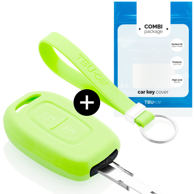 Car key cover compatible with Dacia - Silicone Protective Remote Key Shell - FOB Case Cover - Glow in the Dark