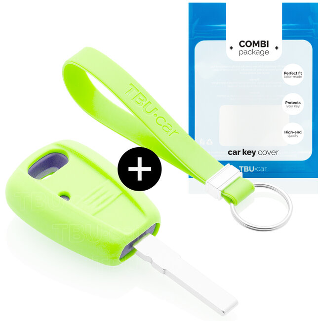 Car key cover compatible with Fiat - Silicone Protective Remote Key Shell - FOB Case Cover - Glow in the Dark
