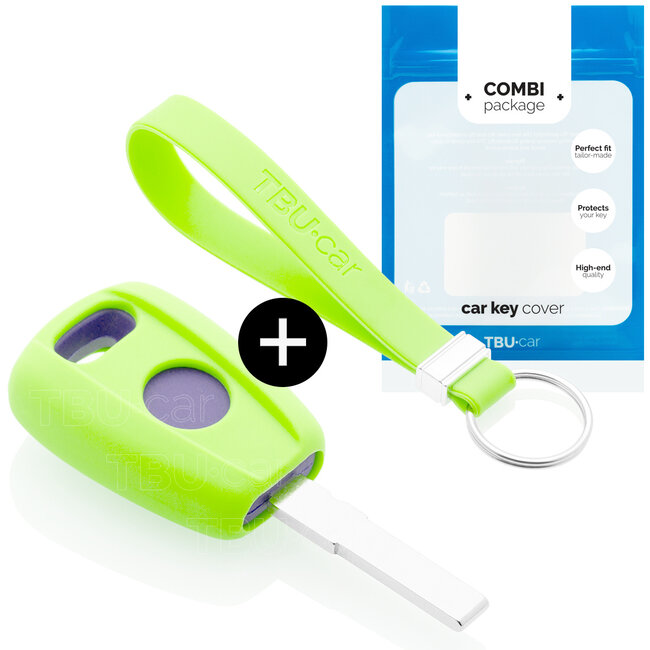 Car key cover compatible with Fiat - Silicone Protective Remote Key Shell - FOB Case Cover - Glow in the Dark