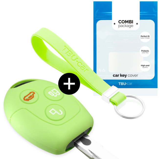 Car key cover compatible with Ford - Silicone Protective Remote Key Shell - FOB Case Cover - Glow in the Dark
