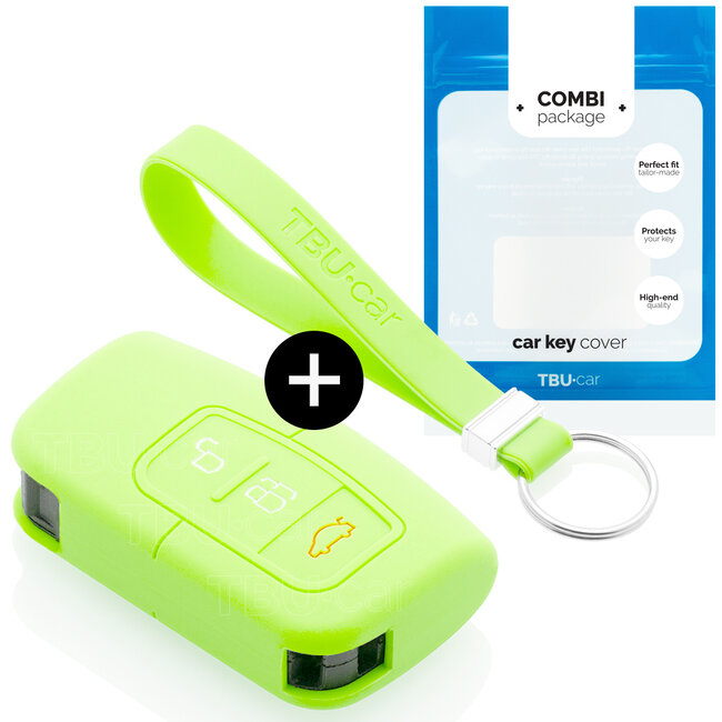 Funda Carcasa llave compatible con Ford - Funda de Silicona - Cover de Llave Coche - Glow in the Dark