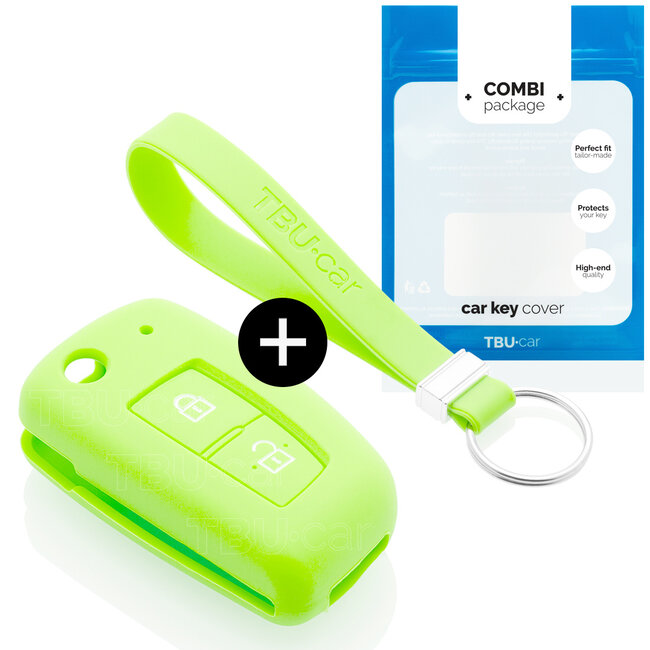 Funda Carcasa llave compatible con Nissan - Funda de Silicona - Cover de Llave Coche - Glow in the Dark