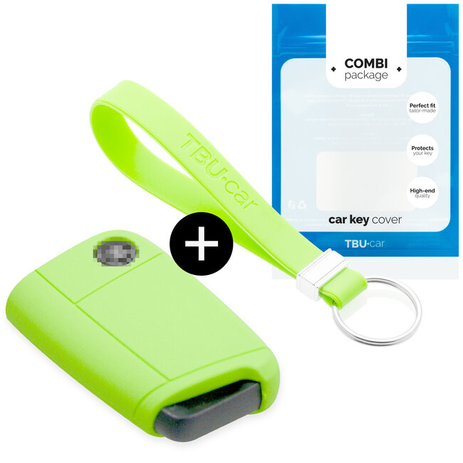 Car key cover compatible with Seat - Silicone Protective Remote Key Shell - FOB Case Cover - Glow in the Dark
