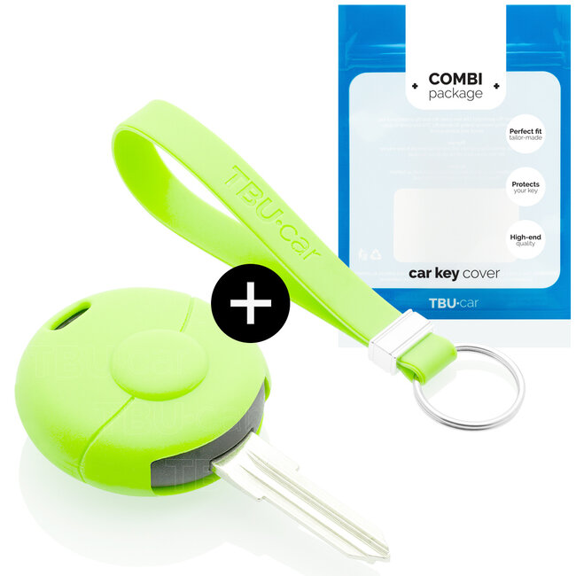 Capa para chave do carro compatível com Smart - Capa Protetora de Chave Remota de Silicone - Tampa Remota FOB - Fosforescente