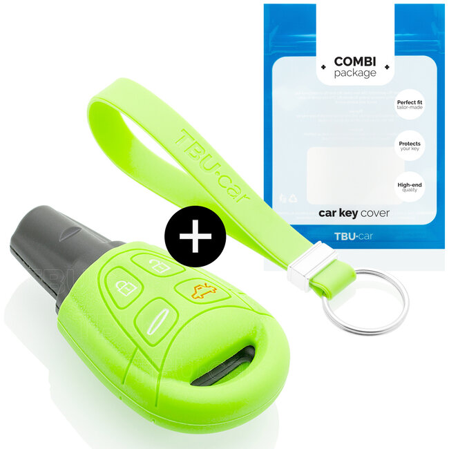 Car key cover compatible with Saab - Silicone Protective Remote Key Shell - FOB Case Cover - Glow in the Dark