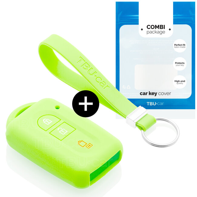 Funda Carcasa llave compatible con Nissan - Funda de Silicona - Cover de Llave Coche - Glow in the Dark