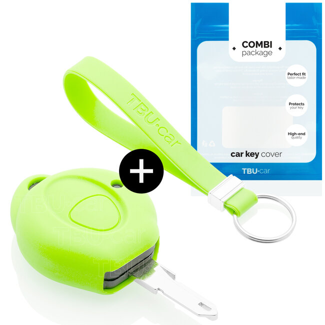 Car key cover compatible with Peugeot - Silicone Protective Remote Key Shell - FOB Case Cover - Glow in the Dark