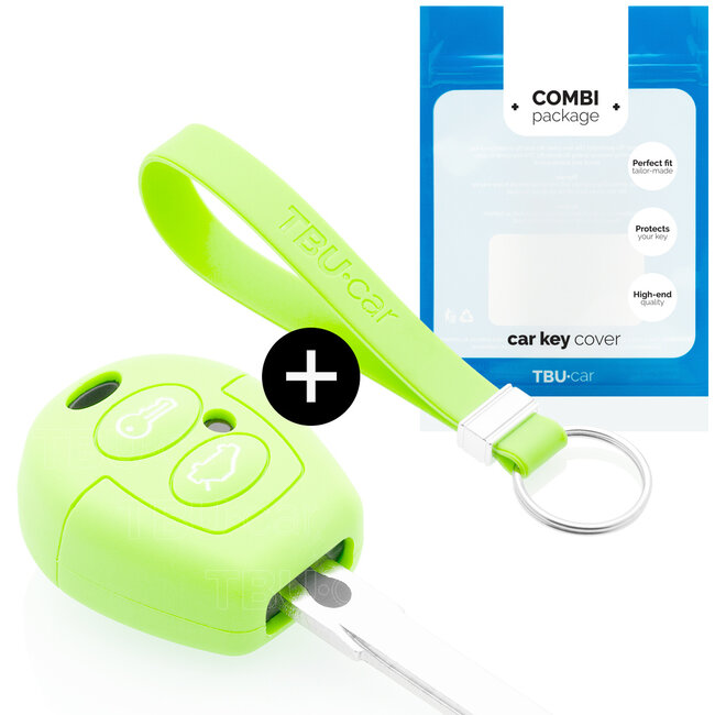 Funda Carcasa llave compatible con VW - Funda de Silicona - Cover de Llave Coche - Glow in the Dark