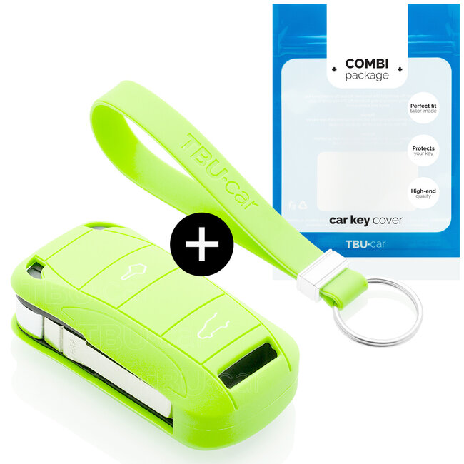 Sleutel cover compatibel met Porsche - Silicone sleutelhoesje - beschermhoesje autosleutel - Glow in the Dark