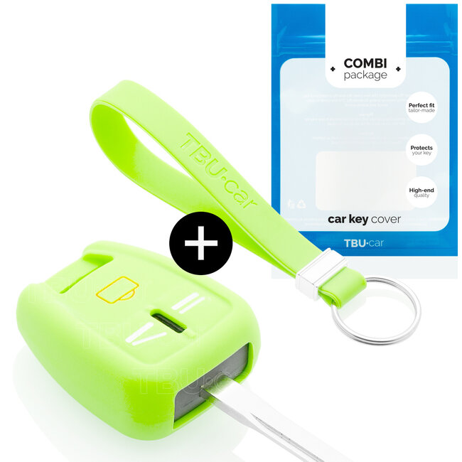 Car key cover compatible with Opel - Silicone Protective Remote Key Shell - FOB Case Cover - Glow in the Dark