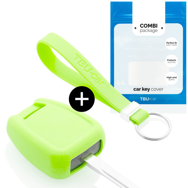 Car key cover compatible with Opel - Silicone Protective Remote Key Shell - FOB Case Cover - Glow in the Dark