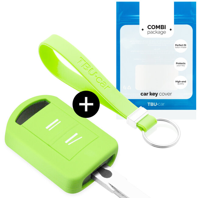 Funda Carcasa llave compatible con Opel - Funda de Silicona - Cover de Llave Coche - Glow in the Dark