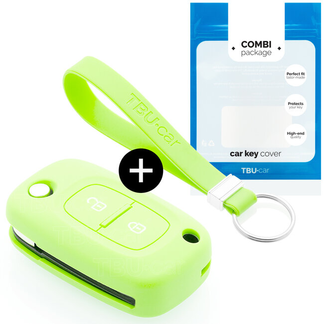Car key cover compatible with Mercedes - Silicone Protective Remote Key Shell - FOB Case Cover - Glow in the Dark