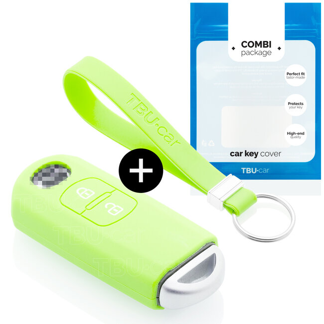 Funda Carcasa llave compatible con Mazda - Funda de Silicona - Cover de Llave Coche - Glow in the Dark