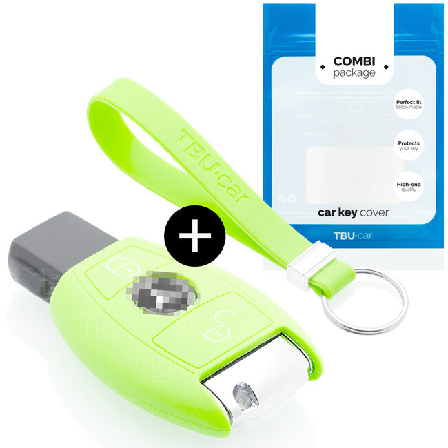 Funda Carcasa llave compatible con Mercedes - Funda de Silicona - Cover de Llave Coche - Glow in the Dark