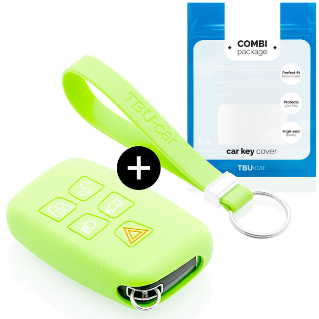 Car key cover compatible with Range Rover - Silicone Protective Remote Key Shell - FOB Case Cover - Glow in the Dark