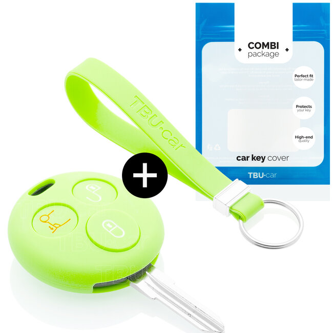 Car key cover compatible with Smart - Silicone Protective Remote Key Shell - FOB Case Cover - Glow in the Dark