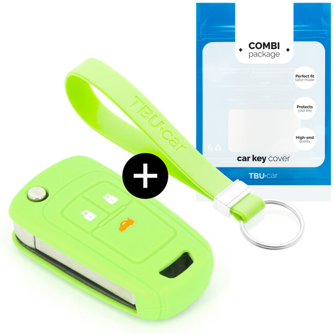 Car key cover compatible with Vauxhall - Silicone Protective Remote Key Shell - FOB Case Cover - Glow in the Dark