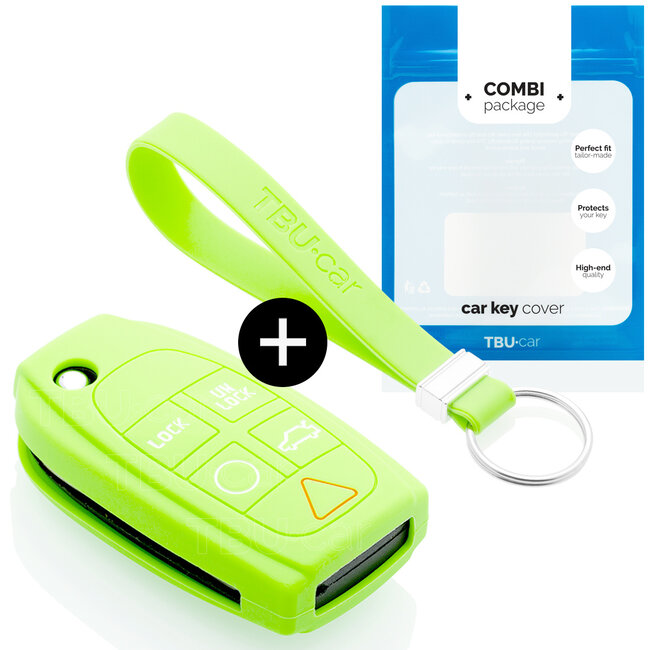 Funda Carcasa llave compatible con Volvo - Funda de Silicona - Cover de Llave Coche - Glow in the Dark