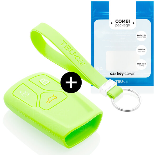 Car key cover compatible with Audi - Silicone Protective Remote Key Shell - FOB Case Cover - Glow in the Dark