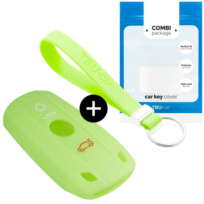 Funda Carcasa llave compatible con BMW - Funda de Silicona - Cover de Llave Coche - Glow in the Dark